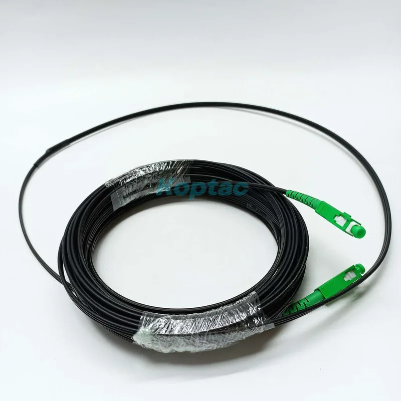 10M Fiber Optical Wire Outdoor SC/APC-SC/APC Drop Patch Singlemode Fiber Optic Jumper Cable SC APC SM Simplex FTTH