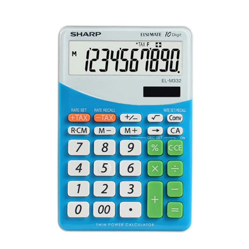 

SHARP SHARP El-m332 Calculator Desktop 4 Color Cartoon Cute Solar ELM332 Children Scientific Cute Calculator Promotional