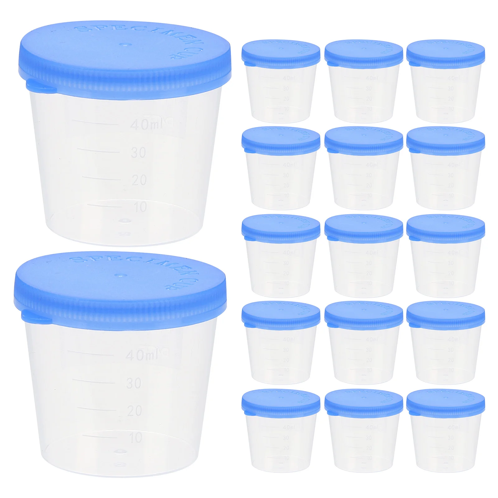 

50 Pcs Sample Cup Pee Cups Urine Specimen with Lids Scale Fluid for Container Man