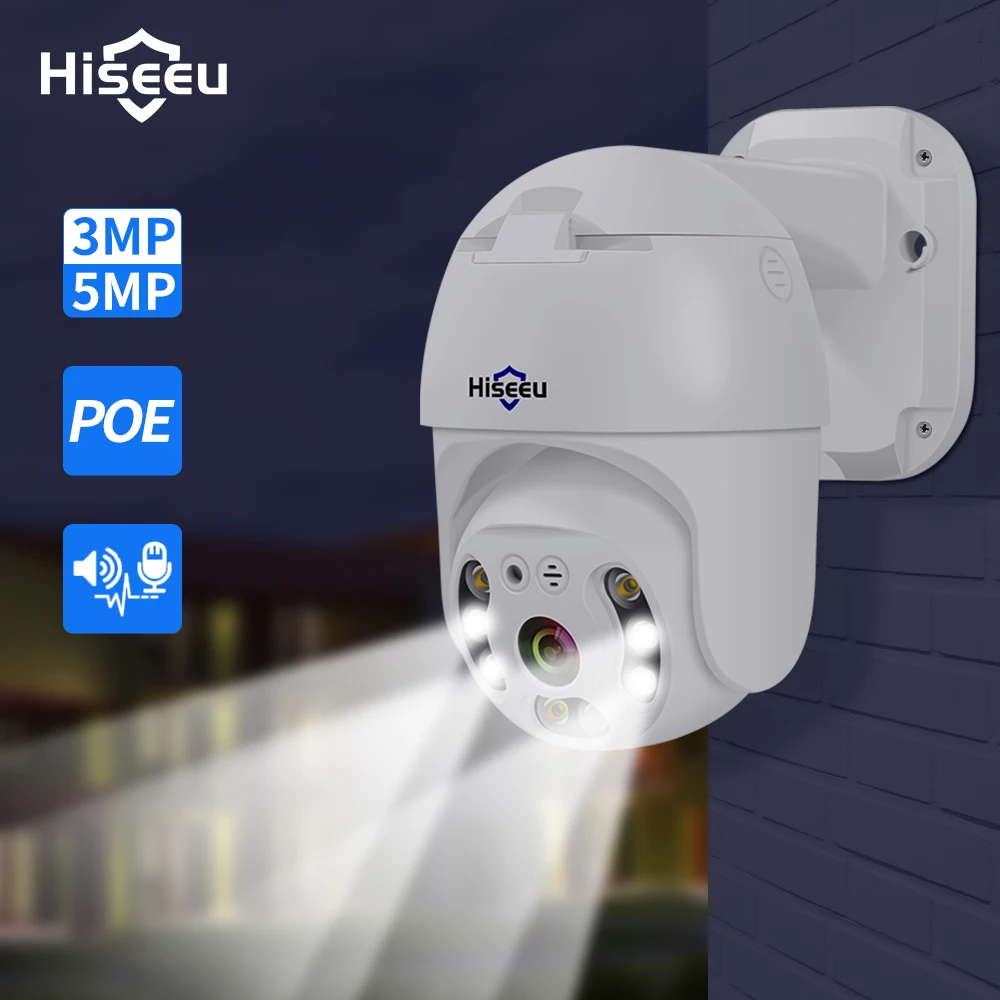 

IP-камера Hiseeu 4K 8 Мп POE 5 МП 4 МП наружная H.265 Onvif полноцветная камера ночного видения для домашнего видеонаблюдения с аудио