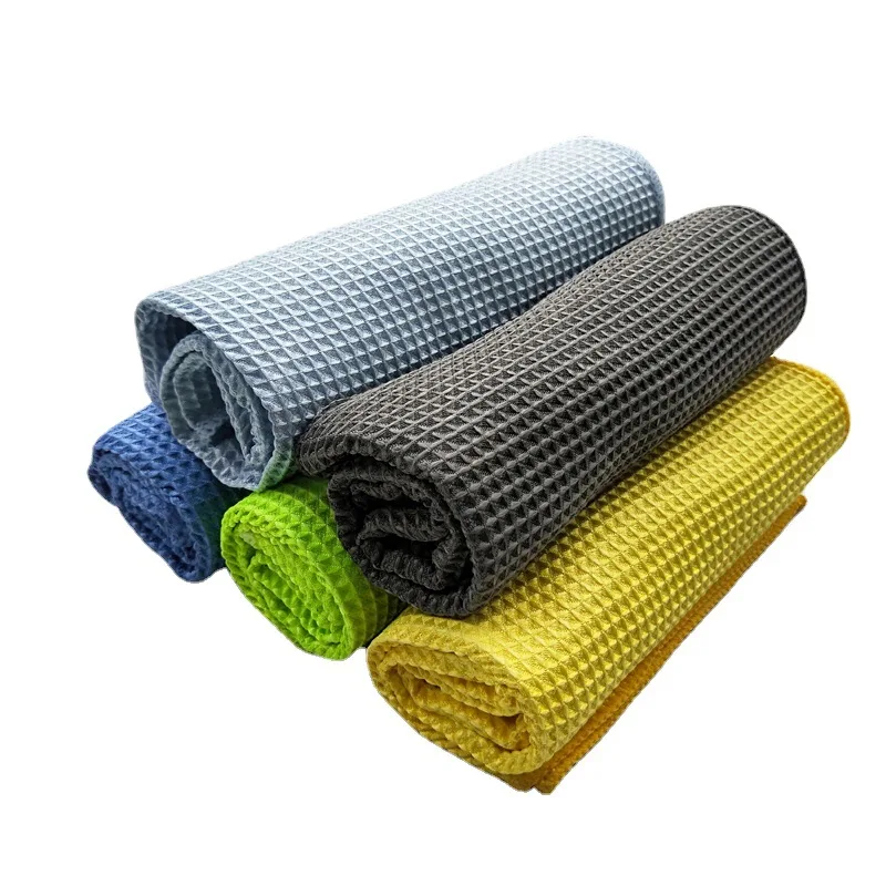 Car Cleaning Cloth Detailing Waffle Weave Glass Wash Towel Strong Water Absorbent Towel Auto Cleaning Accessories 5