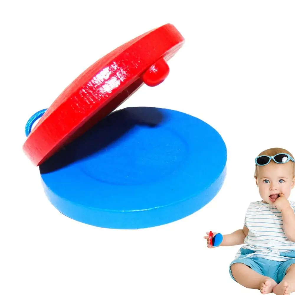 Description Picture 2 of itemWooden Castanets Wood Percussion Flamenco Musical Instrument Kids Children Toddler ToysWooden Castanet Percussion Instrument