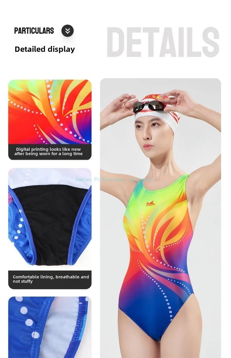 New Yingfa Swimsuit Wwomen Professional Racing Swimsuit Quick Drying Sports Triangle Swimwear (Reduce Resistance, Improve Speed)