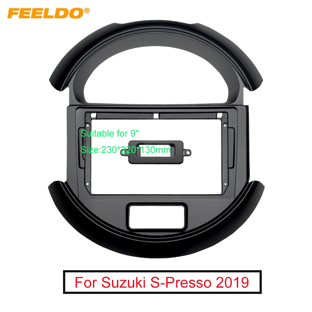

Автомобильный радиоприемник FEELDO, рамка-адаптер для Suzuki S-@ (2019), большой экран 9 дюймов, 2Din, стерео, панель, комплект для крепления приборной панели