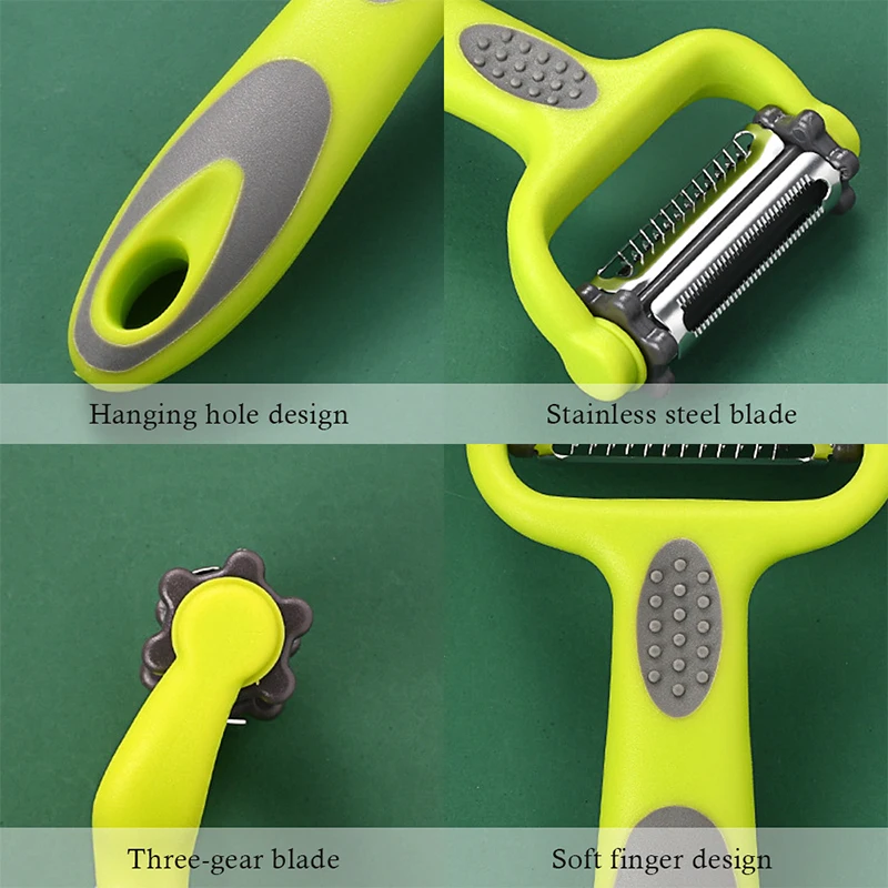 3 In 1 Rotary Peeler Fruit Vegetables Cabbage Graters Salad Carrot Potato Slicer Kitchen Multifunction Grater Julienne Peeler 5