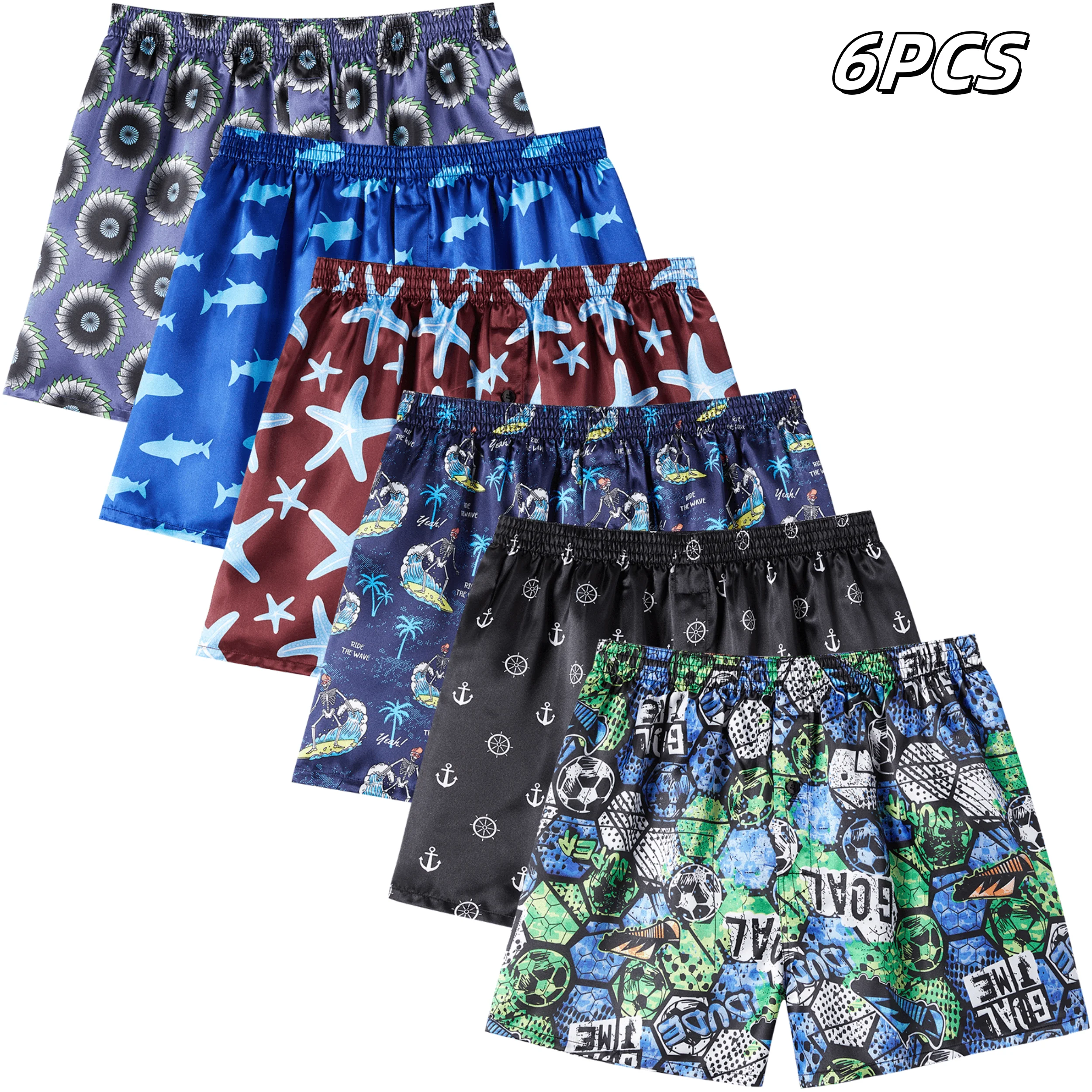Shorts JupiterSecret Men's Boxer Shorts Pack Breathable Cotton