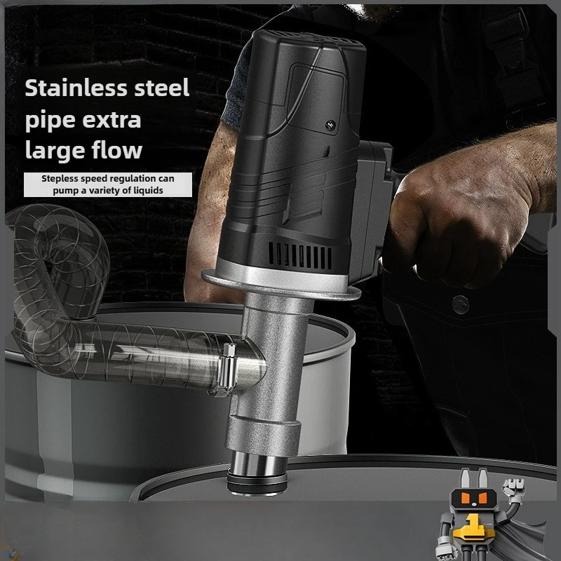220V ไฟฟ้าปั๊มน้ํามันแบบพกพา 2800W High-power ดีเซลปั๊ม 90L/min น้ํามันกลองปั๊ม 4 M หลอดสแตนเลสอลูมิเนียม 1