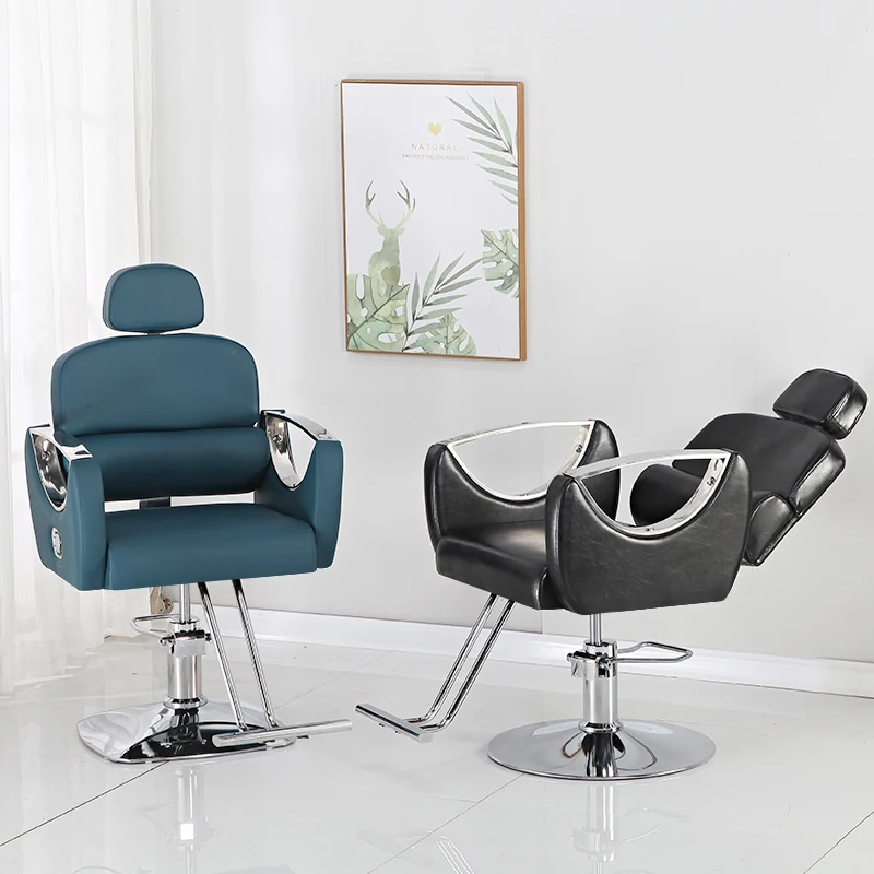 Hydraulic Lounge Chairs Swivel Stool Makeup Salon Recliner Shampoo Chair Salon Nail Tech Tabouret Retro Barber Salon Furniture modern beauty barber chairs handrail shampoo hydraulic retro barber chairs equipment chaise lounges commercial furniture rr50bc