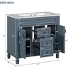 36” Bathroom Vanity with Sink, Freestanding Single Bathroom Sink Vanity Cabinet Set with Integrated Sink Bathroom Vanities 2