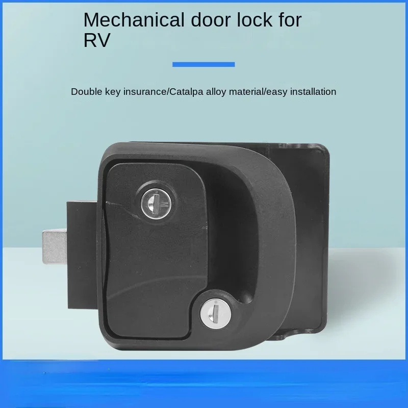 

RV room door lock black frosted mechanical lock RV truck modification accessories for yachts and ships