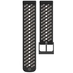 Versatile 22mm Silicone Replacement Watch Band - Premium Strap Accessory - 22mm (Black Gray)
