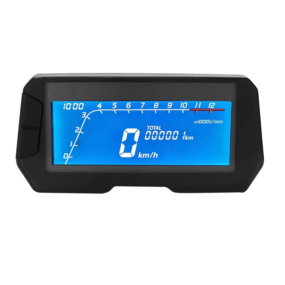 

LED 12000RPM 6 Gear Universal Motorcycle LCD Digital Speedometer Backlight Motorcycle Odometer For1, 2,4 Cylinders