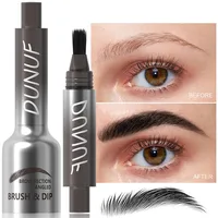 Square Brush Wild Eyebrow Painting Anti Smudging Eyebrow Tint Pencil 3D Dye Dip Eyebrow Enhancers Press Type Eyebrows Dye Pen 1