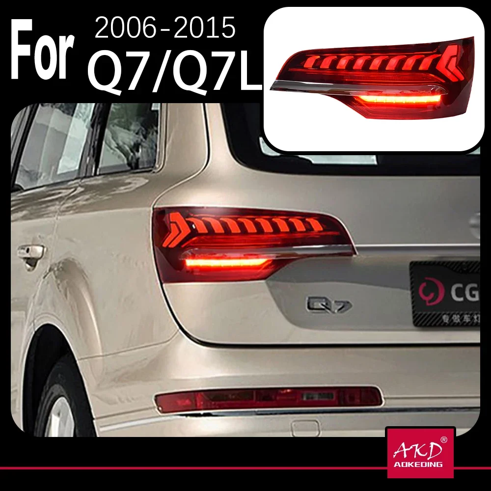 Car Accessories Tail Lamp For Audi Q7 2006- Q7 LED Taillights Rear Fog Lamp Dynamic Turn Signal Reversing And Brake