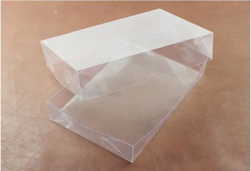 10 teile/los 23x23x7,5 cm 17*21*8 cm Kunststoff Transparent PVC falten Up Down Abdeckung verpackung Box Fisch Kleber Geschenk Box Kunststoff – Detail 2