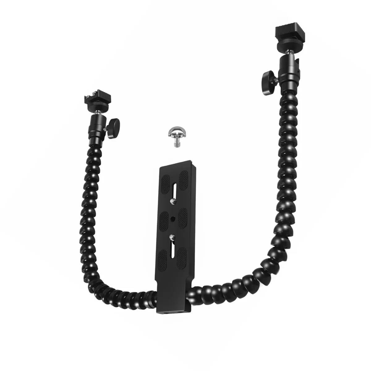 New Flexible Dual Arm Hot Shoe Flash Bracket Mount Holder for Canon Nikon Pentax Macro Shot Camera Accessories