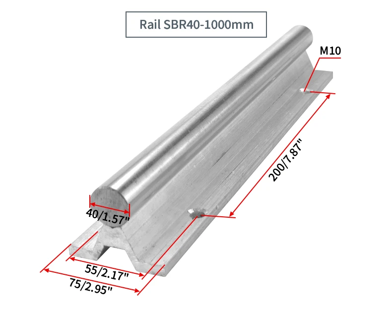 Linearführungsschiene TBR16 TBR20 TBR25 TBR30 Länge 1200-2500 mm Unterstützung Linearschiene Wellenstange für CNC-3D-Druckerteile Little Noise – Detail 13