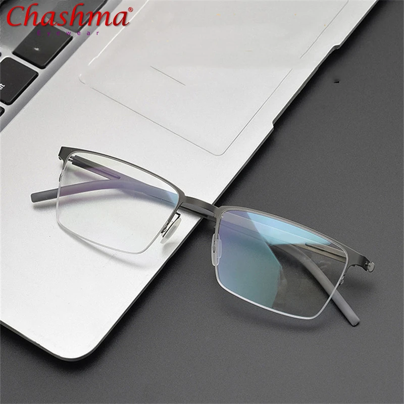 

Chashma Men Prescription Glasses Ultra Thin Titanium Oval Optical Eyewear Fashion Spectacles Frames Top Quality Eyeglass
