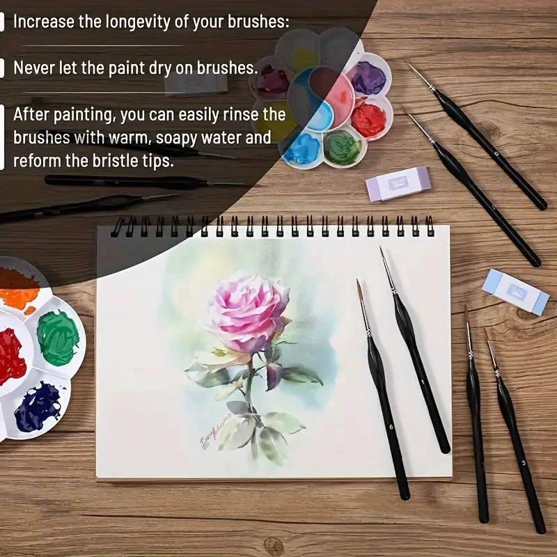 Fine Tip Paint Brush Set 4