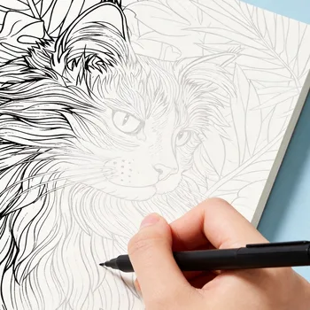 Libro da colorare con linee da copiare, Disegni a linee, Quaderno per esercizi di disegno artistico, 24 pagine di carta ad alta definizione