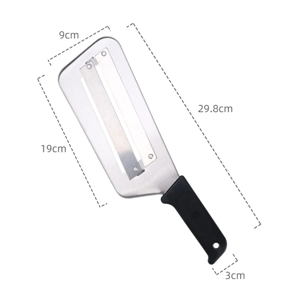 

Stainless Steel Cutter Hand Slicer Vegetable Shredder Kitchen Manual Cutter Tools Black Handle Double-sliced