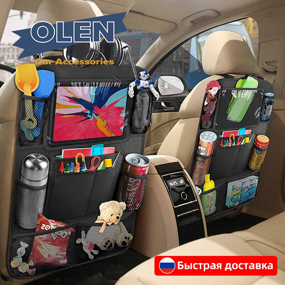 Rangement intérieur,Organisateur de siège arrière de voiture avec support  d'écran tactile tablette, pochettes de - Type A Set - Cdiscount Auto