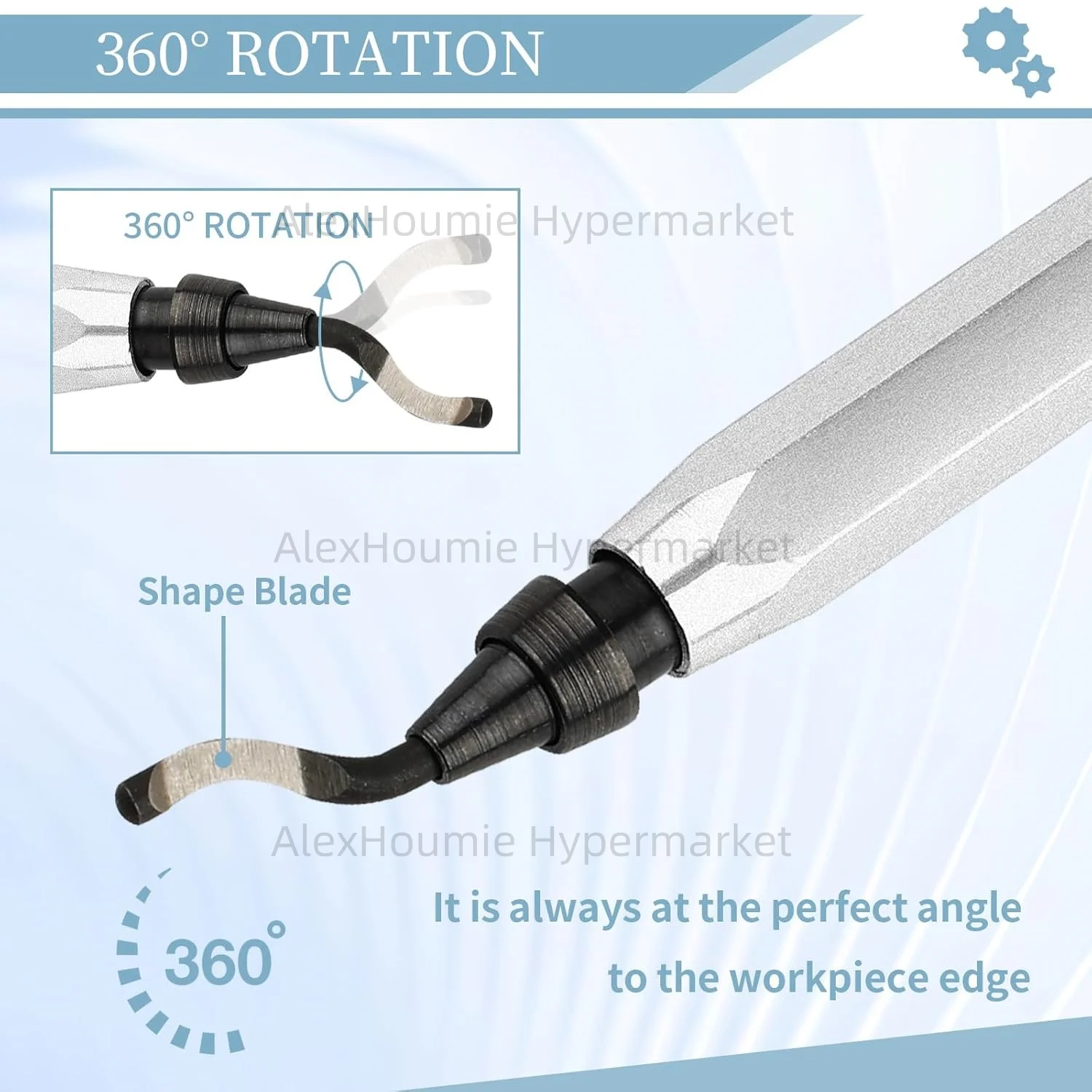 Deburring Remover Deburring Remover Cutting Tool RB1000 Metal Handle BS1010 Rotary Deburr Blade Replacement Resin PVC Plastic 3D Printing