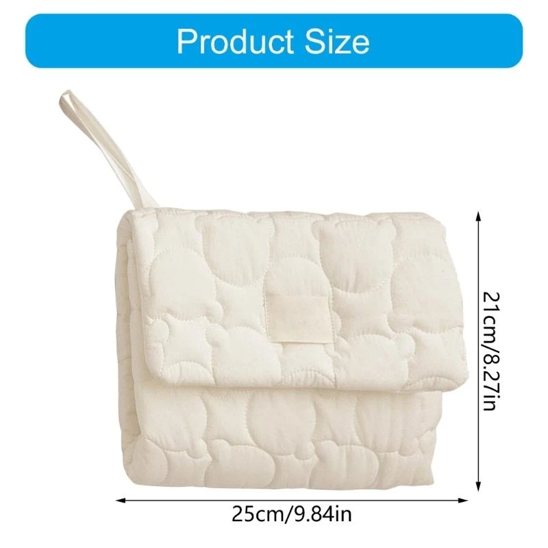 Baby Portable Changing Pad Cotton Comfortable Diaper Changer Mat Ensuring Comfort and Hygiene During Trip and Visits A2UB