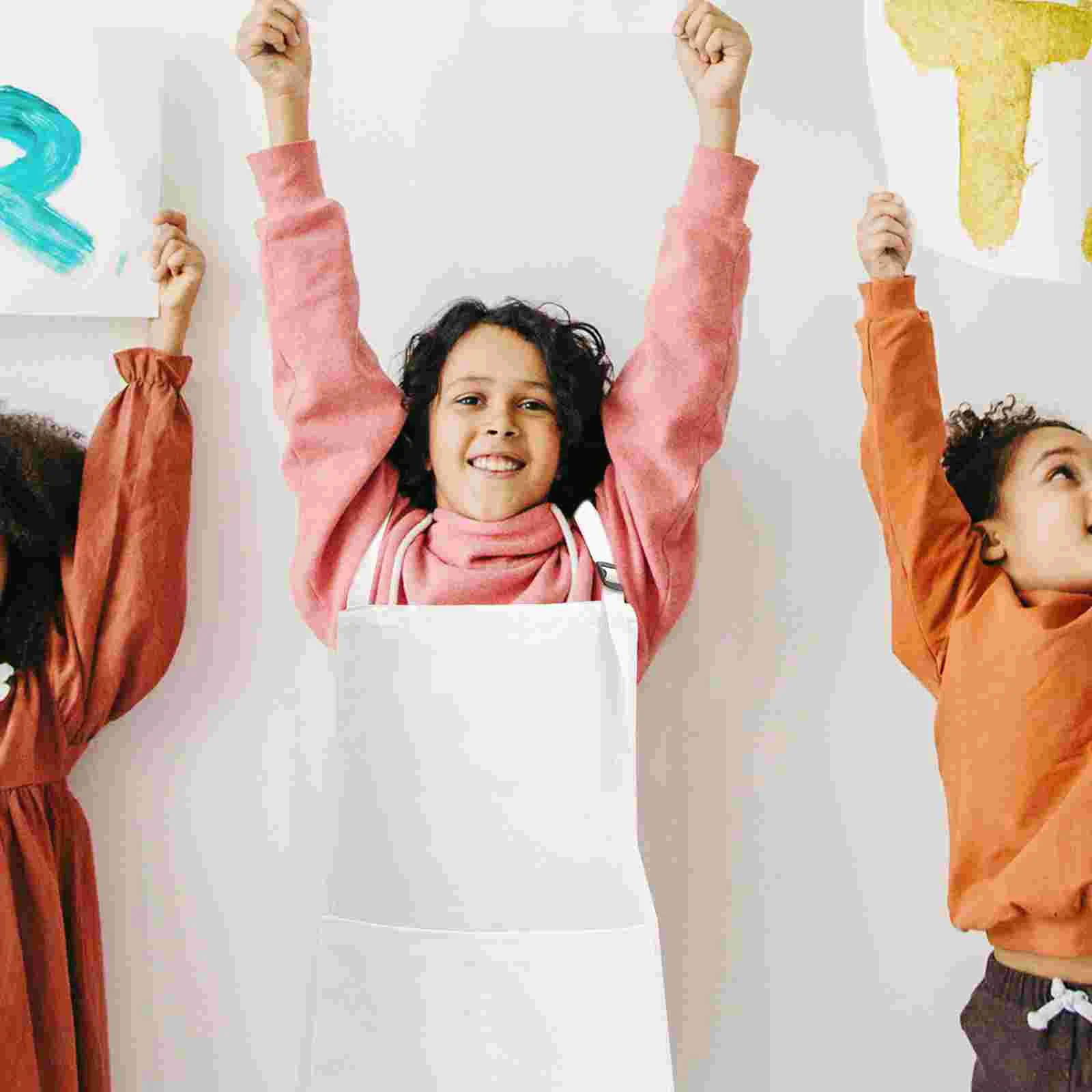 4 Pcs Painting Apron Toddlers Smock Children Overalls Adjustable for Aprons Kid Polyester Kids Drawing