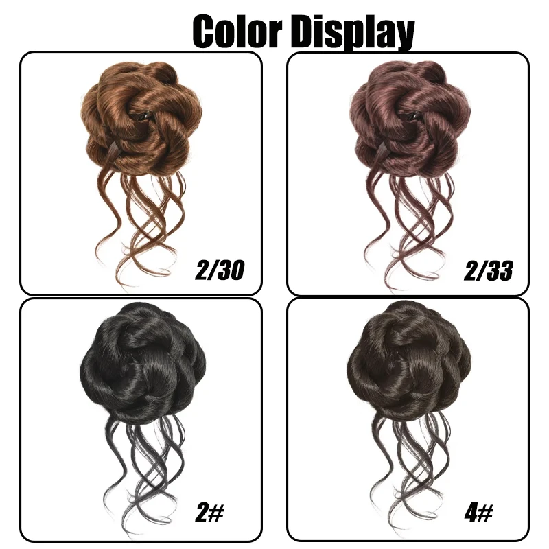 Dragon Beard Maruko Head Wig Grip Clip Simulation Hair Wig High Skull Top Flower Bud Head Wig