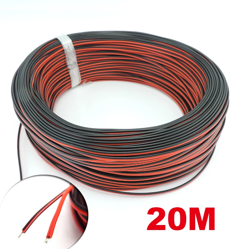 Fio de Cobre Estanhado Elétrico Extensão Pvc Isolado Cabo Led Strip Cabo Elétrico Estender Pinos 22awg 20 m k5