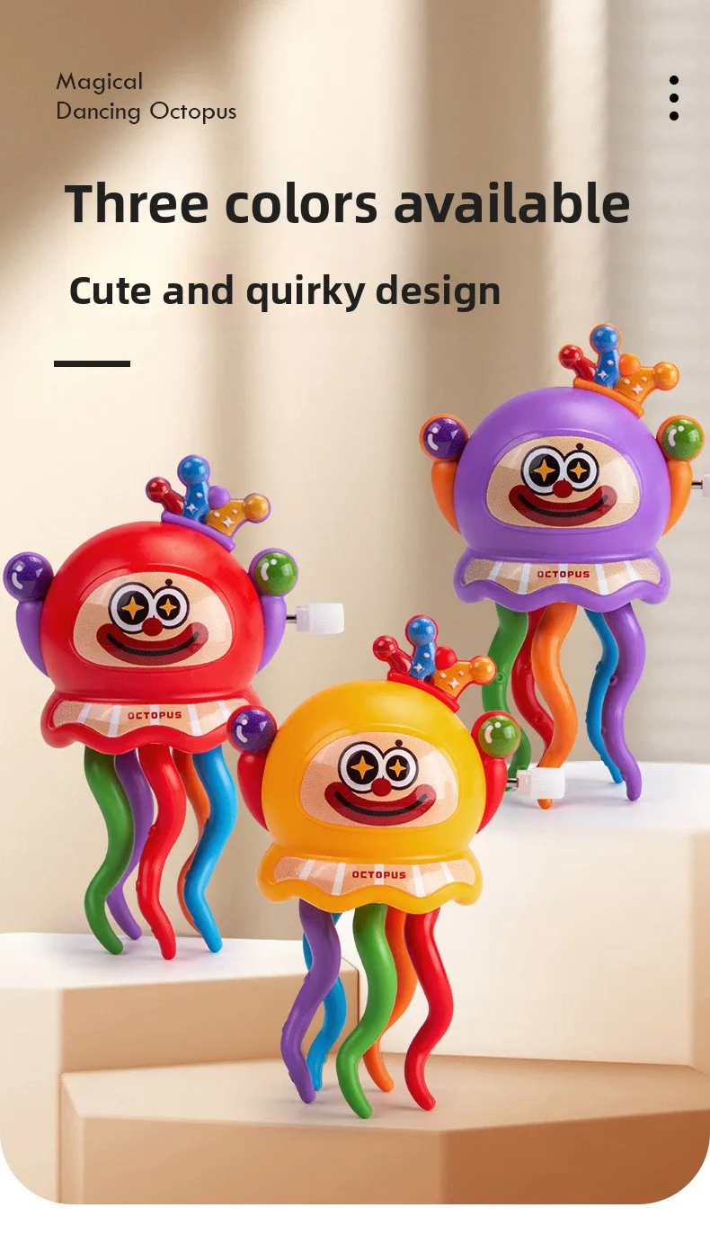 Juguete de pulpo de baile mágico, medusas retorcidas, payaso, pulpo, juguetes de baile para gatear para niños, juguetes de descompresión, regalos de entretenimiento