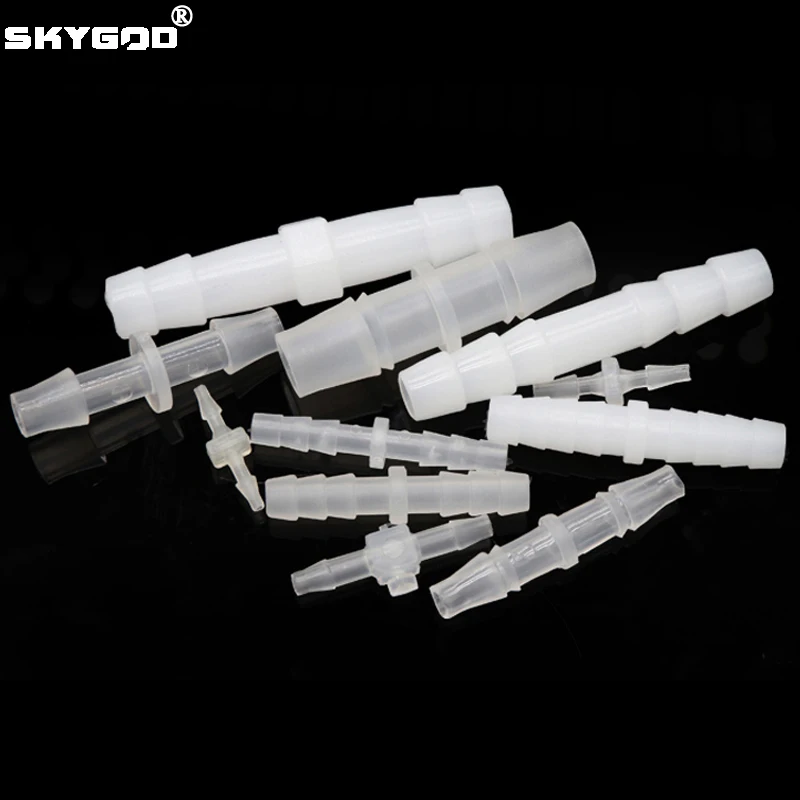 10/20/50pcs Pagoda Plastic Hose Joint 1.6 2.4 3.2 4 4.8 5.6 6.4 8 9.5 10 mm Straight Type Pipe Hose Connector Accessories