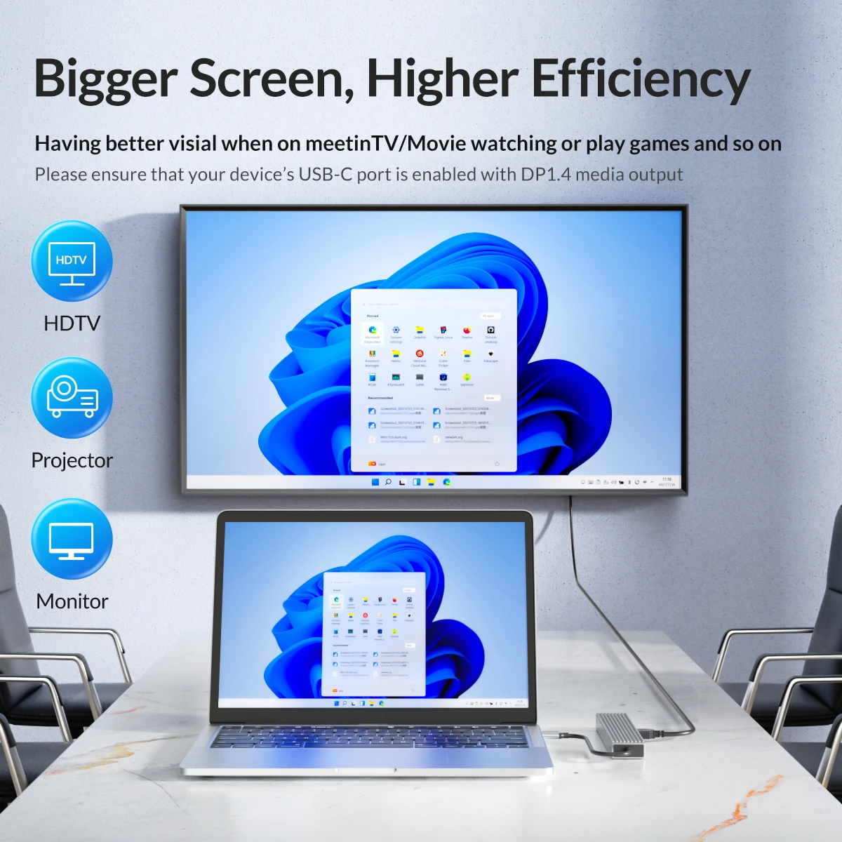Orico 10gbps 4k60hz Usb Hub tipo c Docking Station Hdmi-divisor Compatível pd 100w Adaptador para Macbook Pro Acessórios para Portáteis - Imagem 5