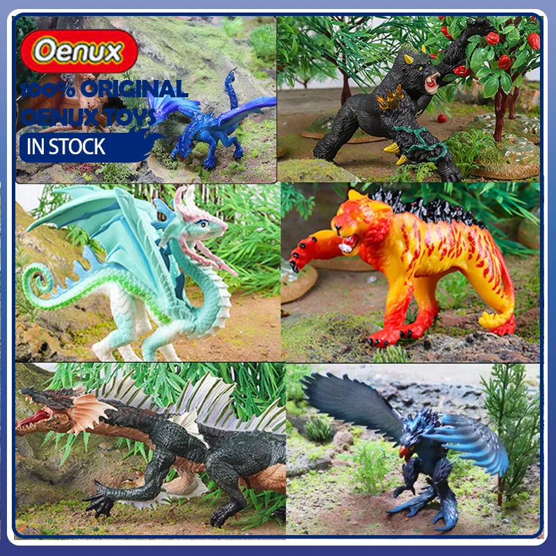 Oenux Mythical Creatures Ice & Sea Dragon Action Figures - Realistic Collectible Toys