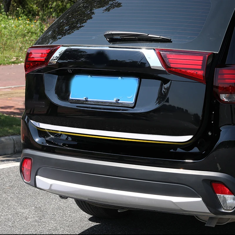 

Chrome Rear Trunk Accent Cover Tail gate Tailgate Trim Back Boot Door Strip Sticker For Mitsubishi Outlander 2013 - 2019