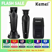 Kemei KM-2296 KM-2299 KM-1102 Hair Clipper Kit Men's Electric Shaver Hair Trimmer Machine Professional Hair Cutting Machine 1