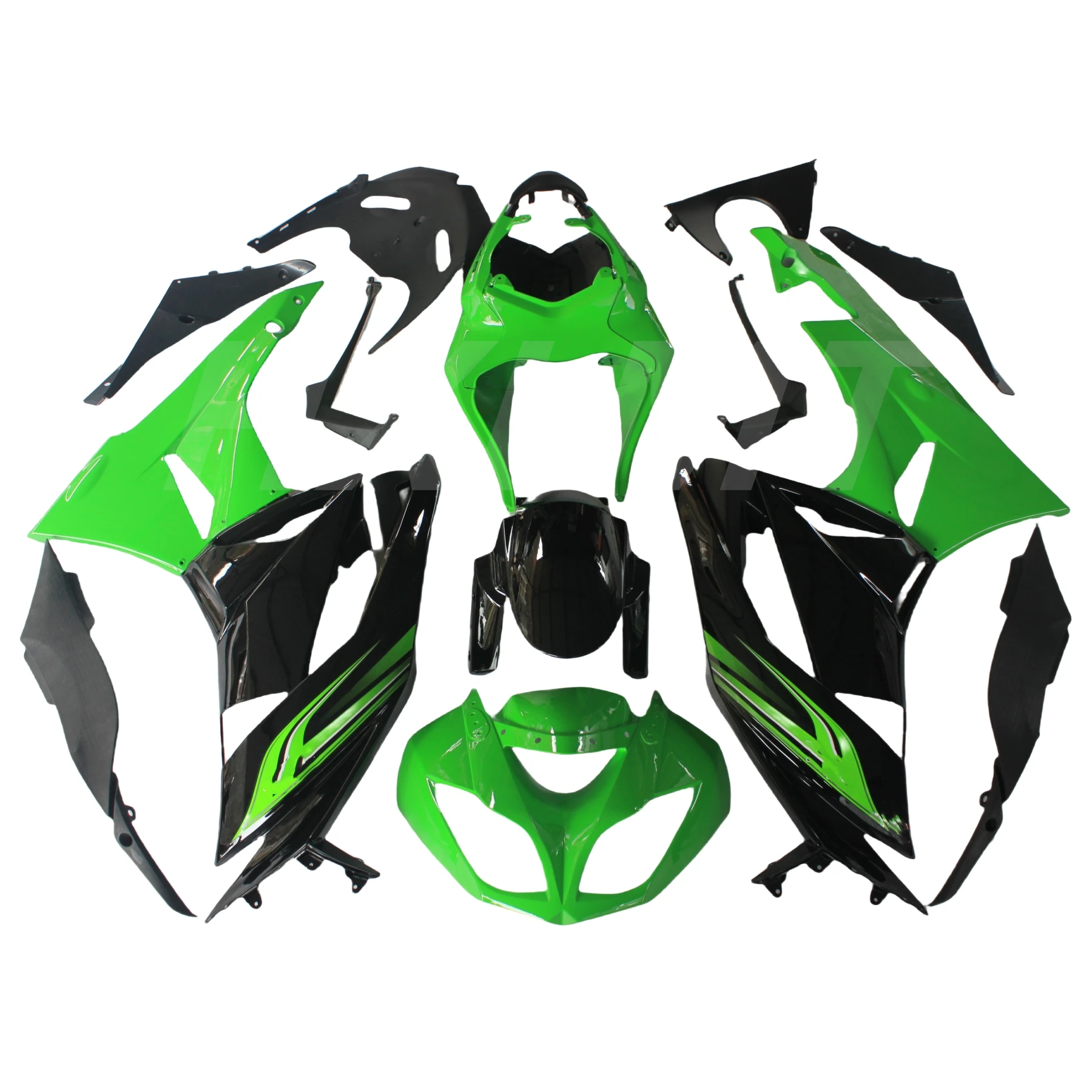 Green Front Upper Fairing Headlight Cowl Nose Panlel Fit For Kawasaki Ninja ZX600 ZX636 ZX6R ZX6RR 2009 2010 - Image 6
