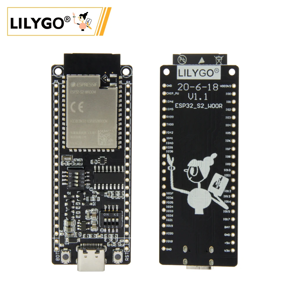 

LILYGO® T8 ESP32-S2 V1.1 Беспроводная плата для Arduino, USB Type-C