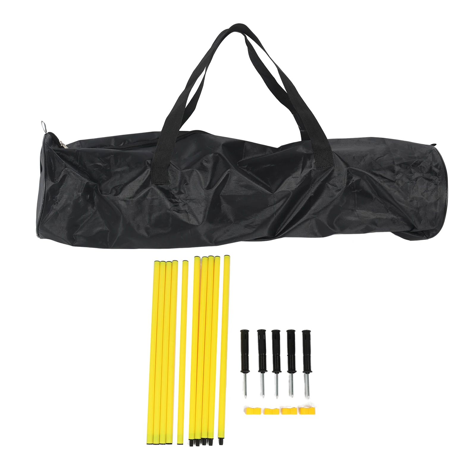 Soccer Poles Set Yellow Poles 1.5m Training Poles Soccer Training Sports Poles with Base Buckles 5
