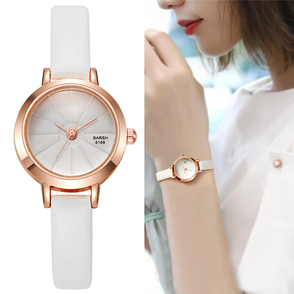 Fashion Women Leather Band Small Dial Quartz Wrist Watch