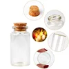 Lovely Small Bottle Tiny Clear Empty Wishing Glass Message Vial With Cork Stopper mini Containers 2