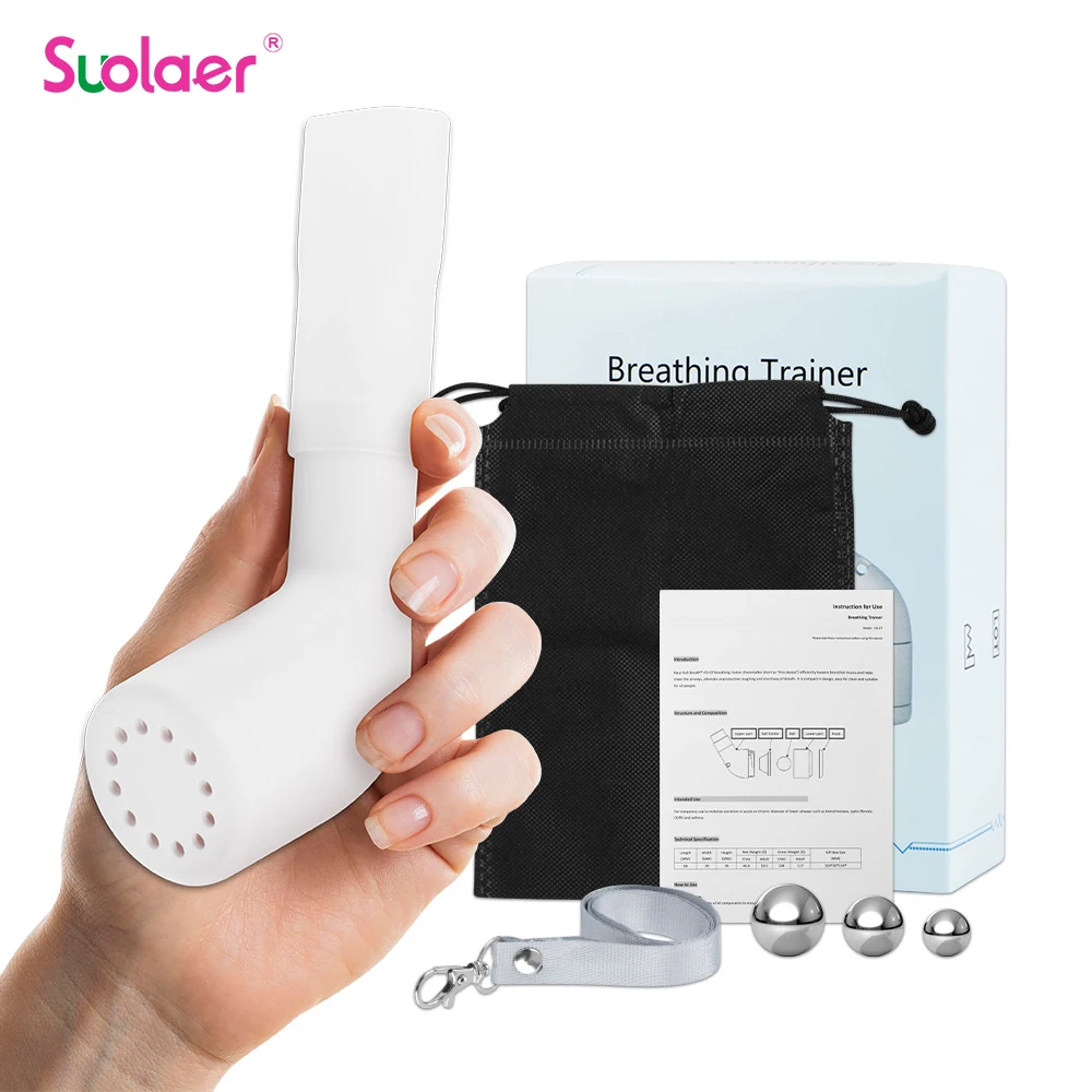 1pcs Mucus Removal Device First Aid Outdoor Handheld Lung Breathing Trainer Breathing Exercise Instrument Portable Lung Expander breathing exerciser,breathing trainer
