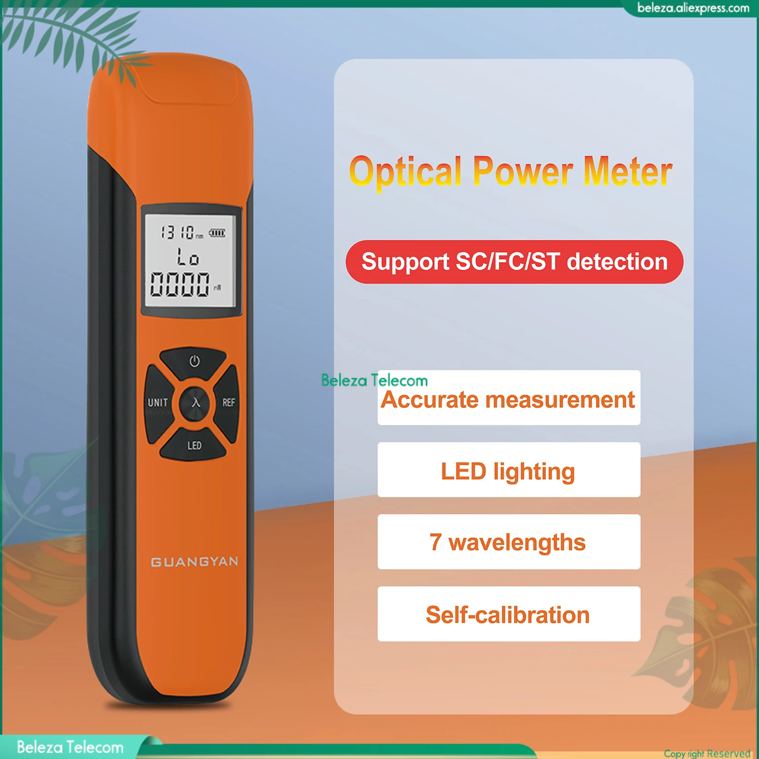 

Optical OPM G10 New High Precision Rechargeable Battery Fiber Optic Power Meter With Flash Light Power Meter