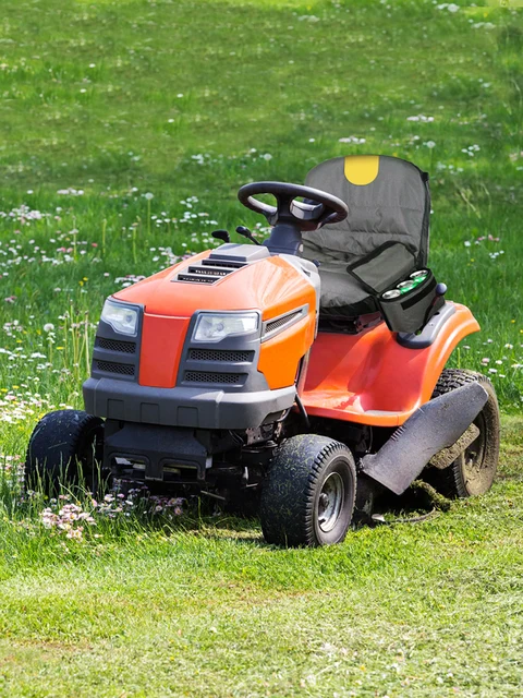 Kandishiex Tractor Seat Cover With Drink Pouch, 600D Oxford Waterproof Lawn  Mower Seat Protector, Universal Fit For Seats (No Armrests),