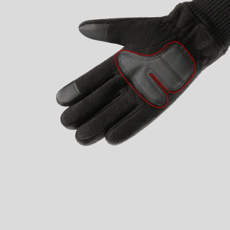 Men Women Winter Polar Fleece Silica Gel Non Slip Touch Screen Skiing Mitten Plus Velvet Thick Warm Sport Cycling Glove N52