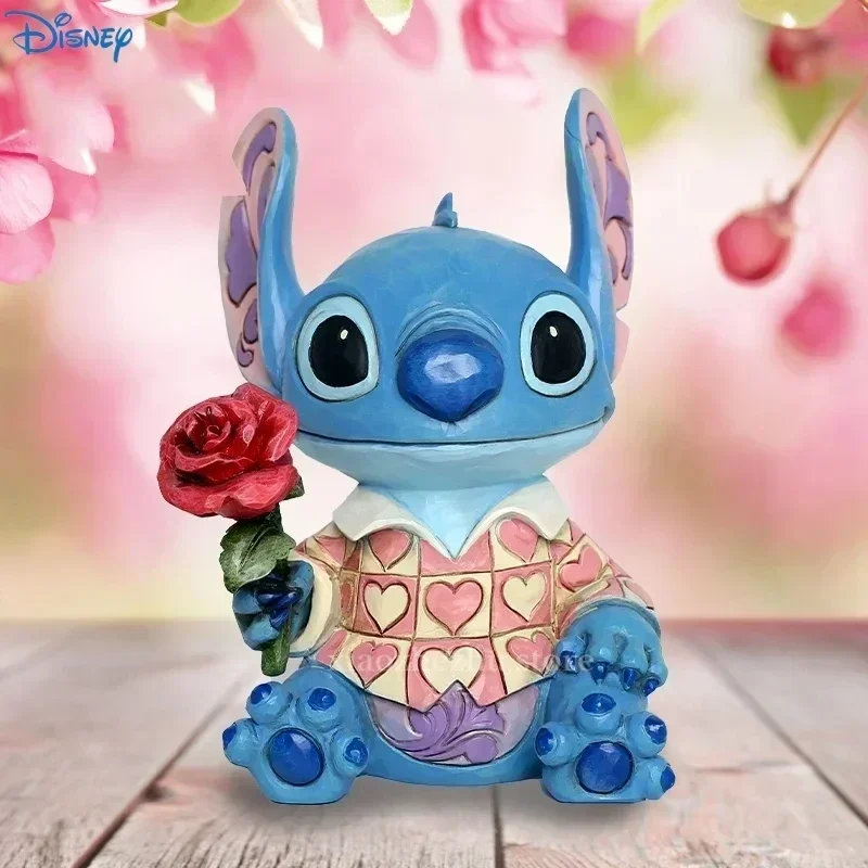 

16cm Disney Valentine'S Day Stitch Ornament Statue Interstellar Treasure Creative Office Desk Decoration Birthday Gift