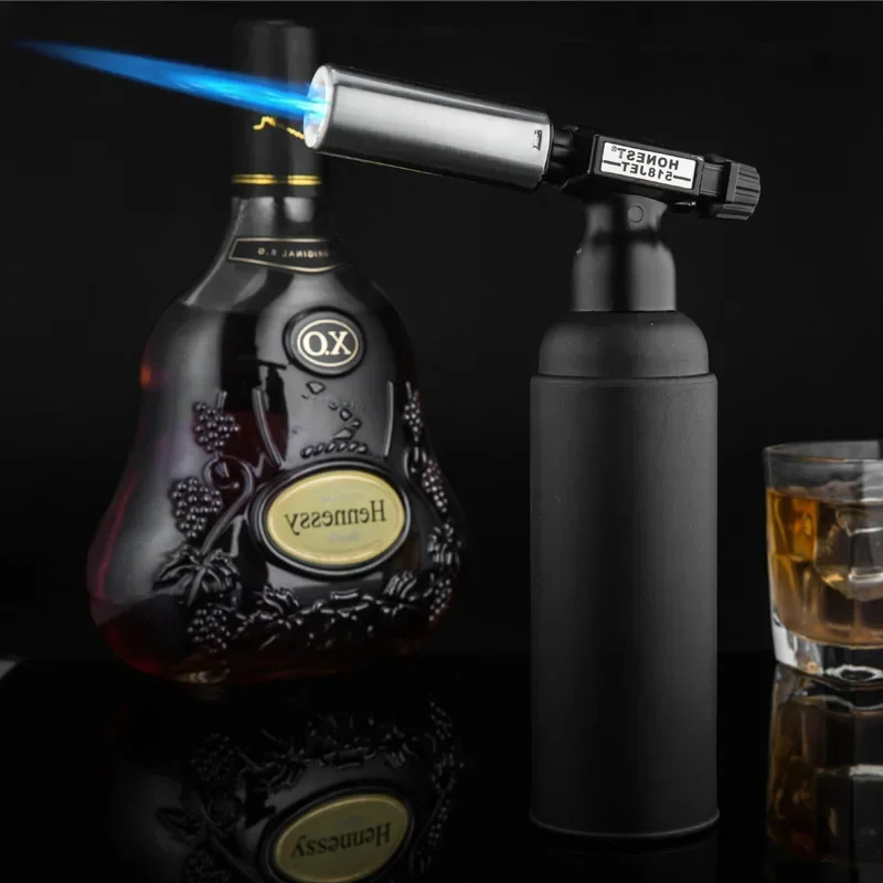HONEST 1800° Super Large Flame High Temperature Welding Gun Butane Gas Spitfire Gun Lighter Outdoor BBQ Kitchen Cigar Lighters