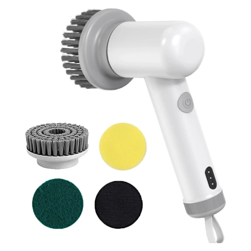 

Electric Spin Scrubber Cleaning Brush Multifunctional Household Brush Lightweight Spin Scrubber for Kitchen Bowl Drop Shipping