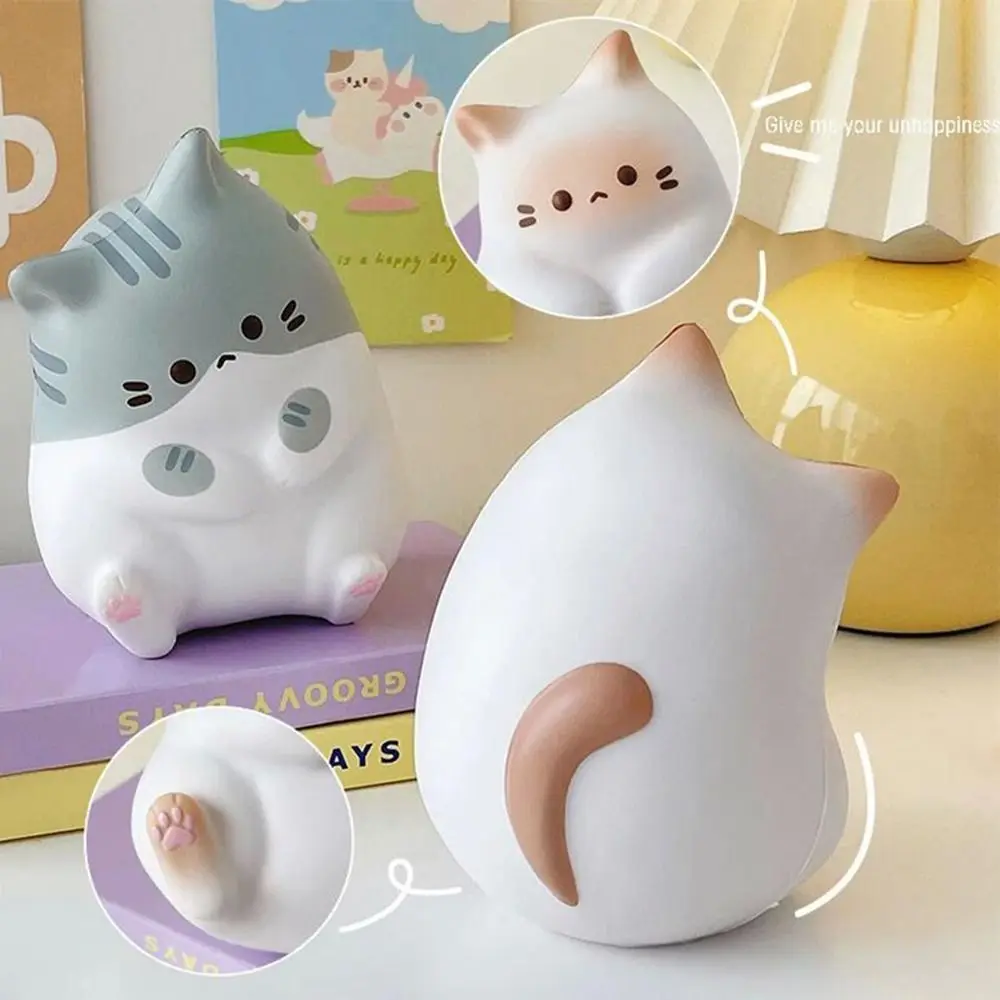 Kawaii Cartoon Cat Squeeze Toys Plushie Slow Rebound Decompression Doll Stress Release Cute Release Anxiety Toy 5